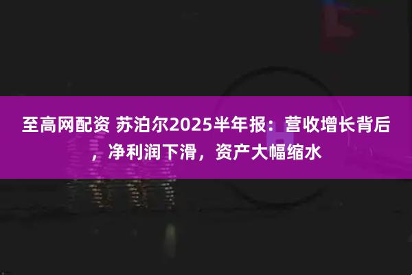 至高网配资 苏泊尔2025半年报：营收增长背后，净利润下滑，资产大幅缩水