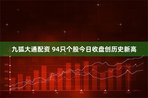 九狐大通配资 94只个股今日收盘创历史新高